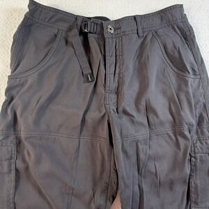 Prana Zion Convertible Cargo Pants Mens Medium 30x30 Zip Off Hiking Gray